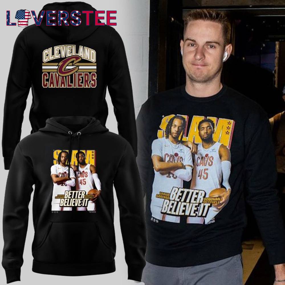 Cleveland Cavaliers SLAM Donovan Mitchell Darius Cover Black Hoodie Cleveland Cavaliers SLAM Donovan Mitchell Darius Cover Black Hoodie