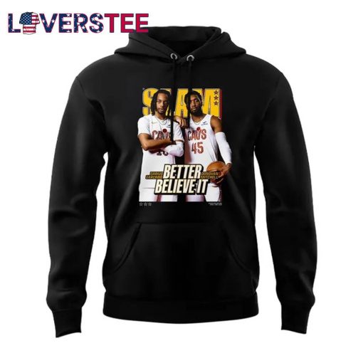 Cleveland Cavaliers SLAM Donovan Mitchell & Darius Garland Cover Black Hoodie