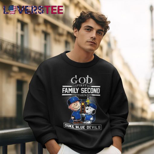 Duke x Peanuts x God First Family Second Then Premium Shirt