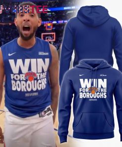New York Knicks “WIN FOR THE BOROUGHS” Playoffs 2025 Hoodie