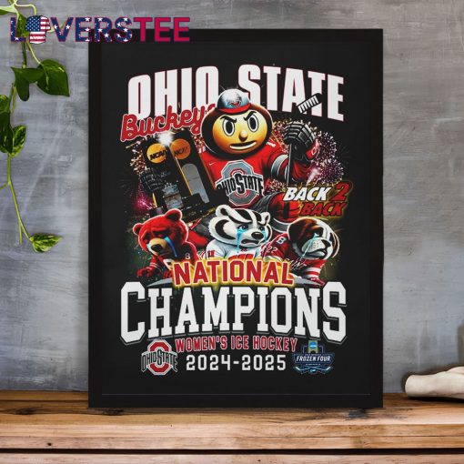Ohio State Buckeyes Back 2 Back Ice Hockey 2024 2025 Shirt