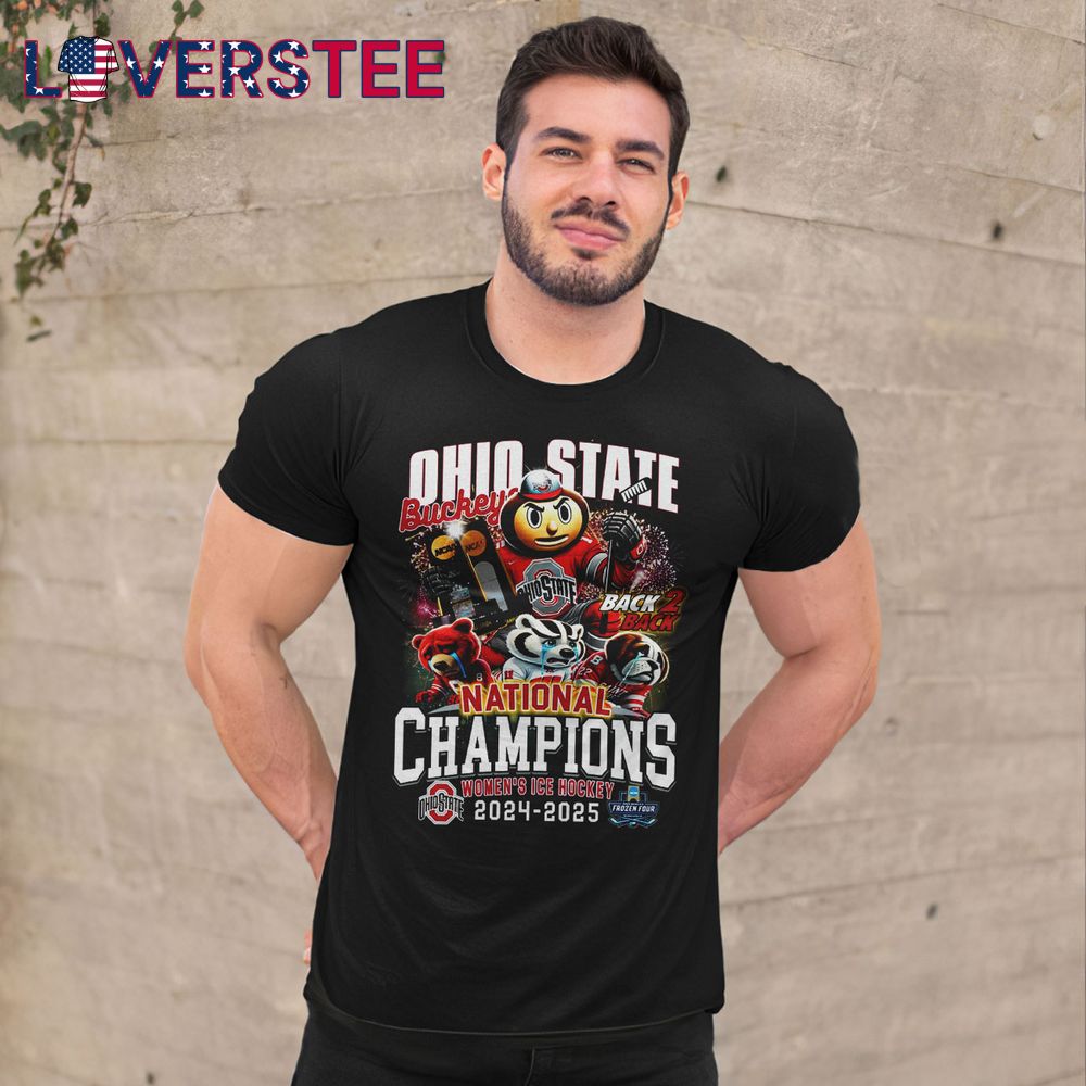 Ohio State Buckeyes Back 2 Back Ice Hockey 2024 2025 Shirt Ohio State Buckeyes Back 2 Back Ice Hockey 2024 2025 Shirt