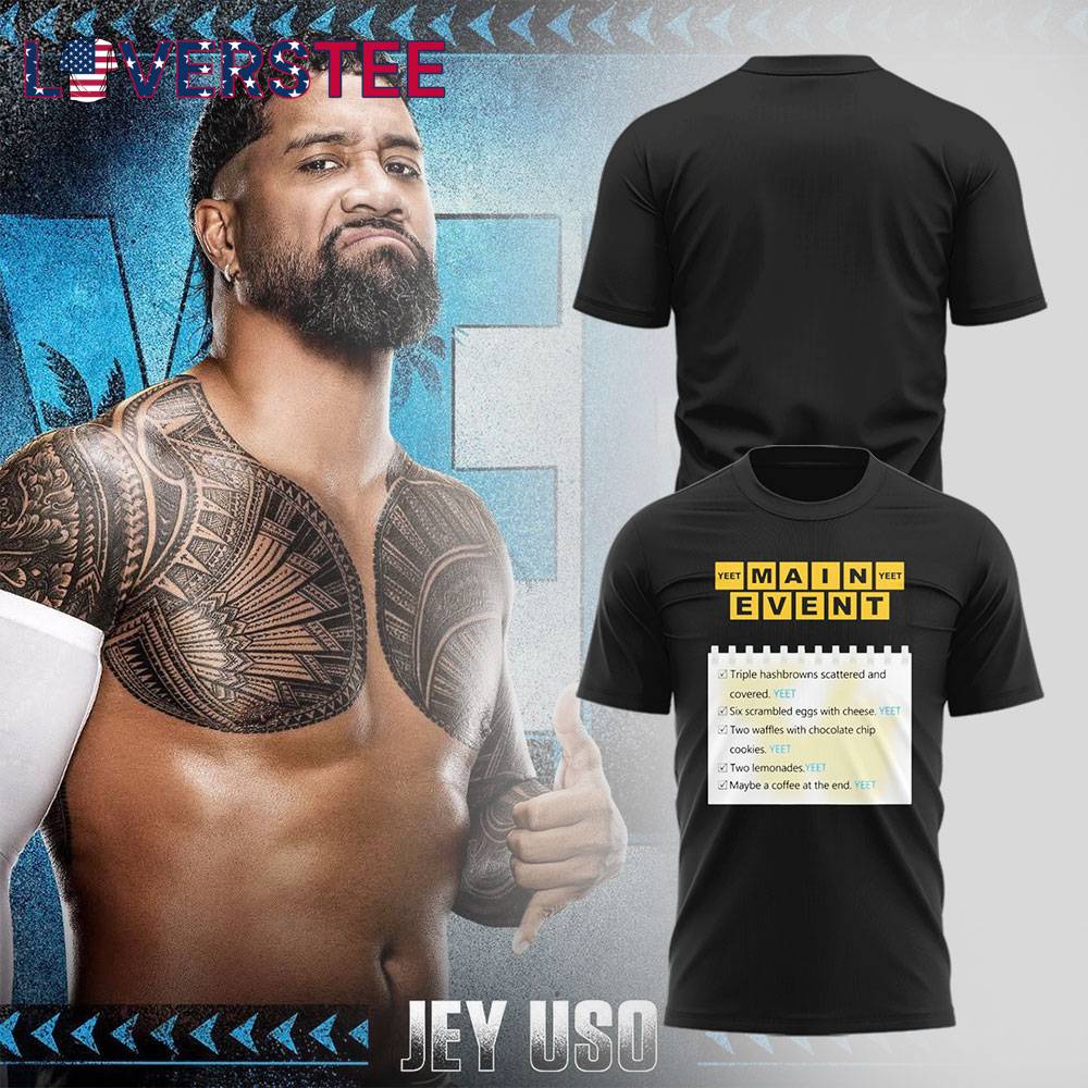 WWE x Jey Uso Limited Edition Black Shirt WWE x Jey Uso Limited Edition Black Shirt