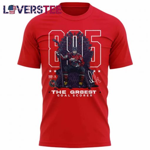 Washington Capitals Alex Ovechkin 895 Career Goals Throne T-Shirt
