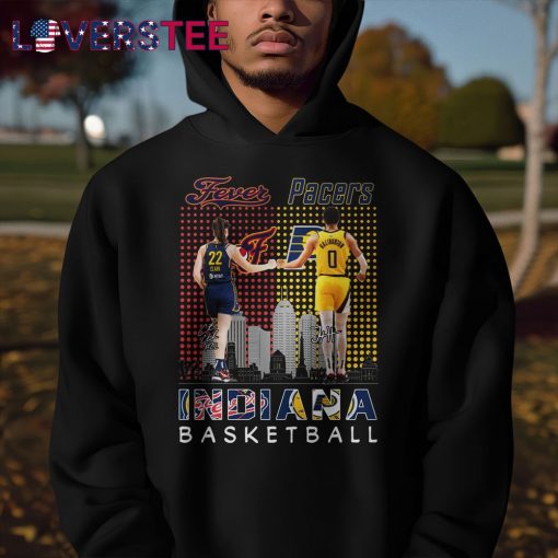 Caitlin Clark and Tyrese Haliburton Indiana Basketball Fever and Pacers Shirt
