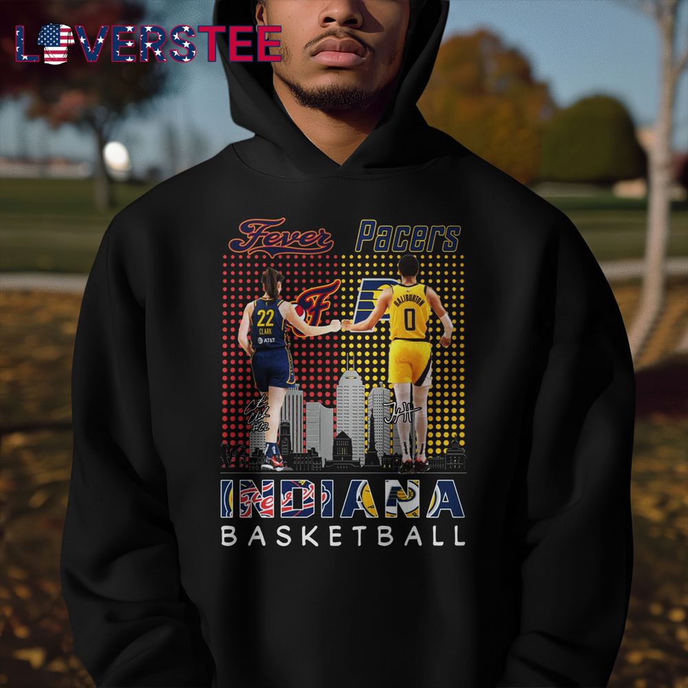 Caitlin Clark and Tyrese Haliburton Indiana Basketball Fever and Pacers Shirt Caitlin Clark and Tyrese Haliburton Indiana Basketball Fever and Pacers Shirt