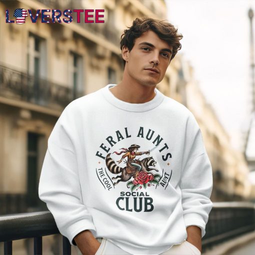 Feral Aunts Social Club The Cool Aunt Pregnancy Raccoon Shirt