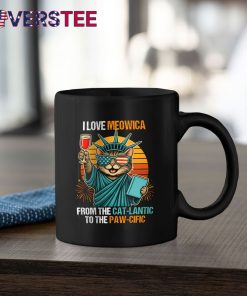 Funny 4th of July I Love Meowica From The CatLantic To The PawCific Shirt