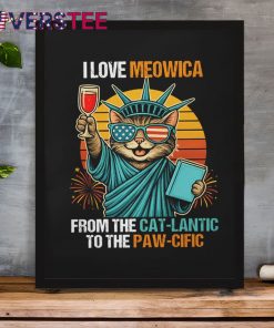 Funny 4th of July I Love Meowica From The CatLantic To The PawCific Shirt