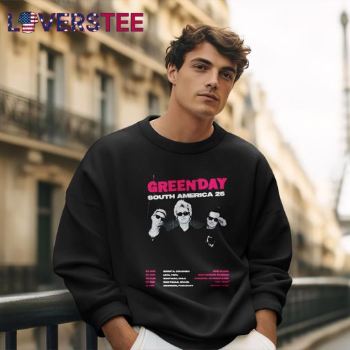 Green Day South America 25 Tour 2025 Cities Dates Shirt
