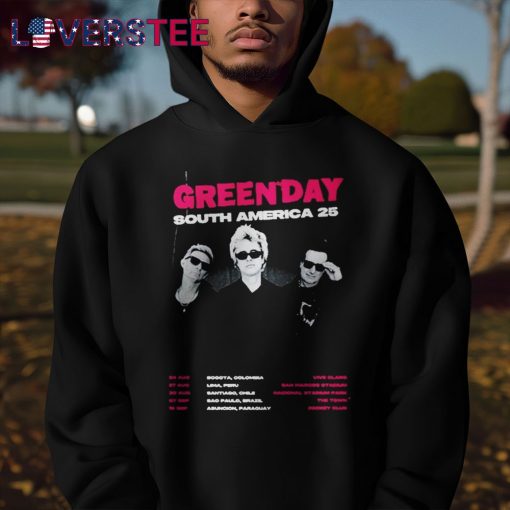Green Day South America 25 Tour 2025 Cities Dates Shirt