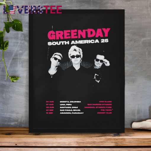 Green Day South America 25 Tour 2025 Cities Dates Shirt