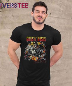 Guns N’ Roses 2025 Tour Skeletons Dates Shirt