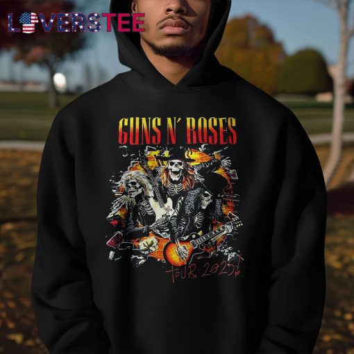 Guns N’ Roses 2025 Tour Skeletons Dates Shirt
