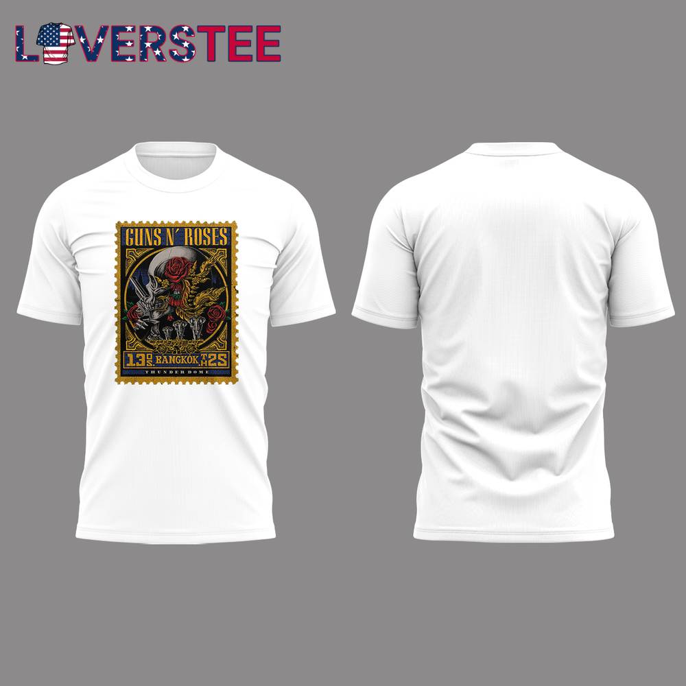 Guns N Roses Bangkok 2025 White TShirt Guns N Roses Bangkok 2025 White TShirt