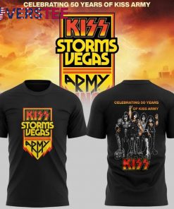 Kiss Special New Celebrating 50 Years Of Kiss Army T-Shirt