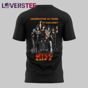 Kiss Special New Celebrating 50 Years Of Kiss Army TShirt Kiss Special New Celebrating 50 Years Of Kiss Army TShirt