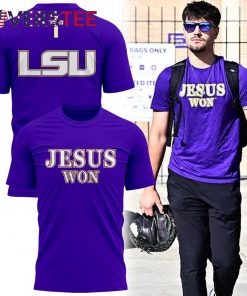 LSU Tigers x Jesus Won Purple Limited Edition Tshirt