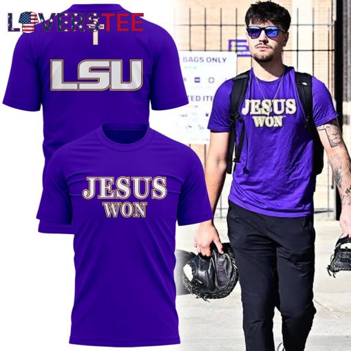 LSU Tigers x Jesus Won Purple Limited Edition T-shirt