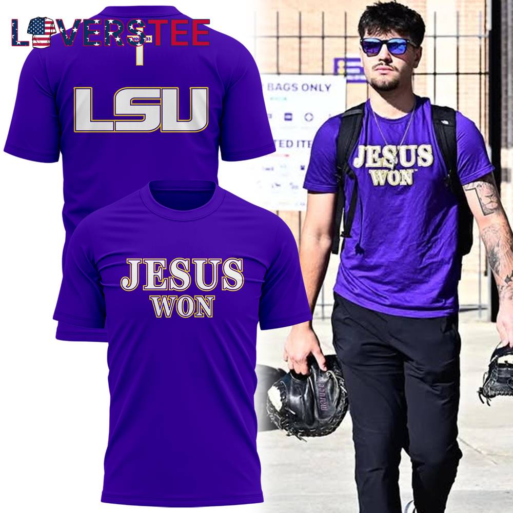 LSU Tigers x Jesus Won Purple Limited Edition Tshirt LSU Tigers x Jesus Won Purple Limited Edition Tshirt