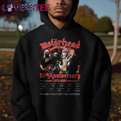 Motorhead 50th Anniversary 1975-2025 Thank You For The Memories Shirt