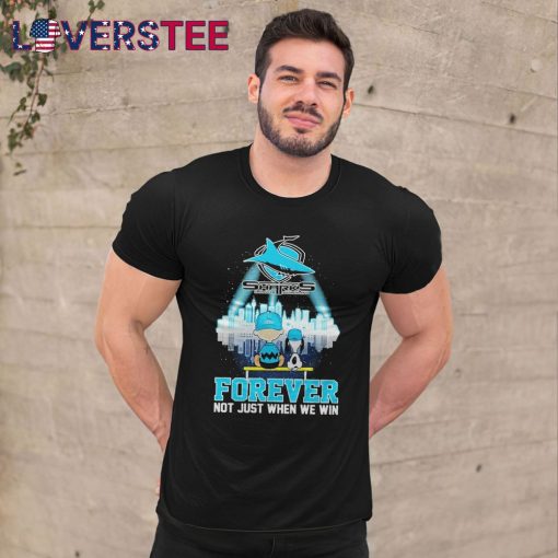 Snoopy and Charlie Brown Cronulla Sharks Forever Not Just When We Win Shirt
