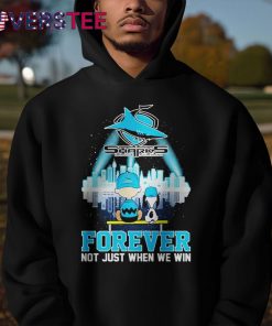 Snoopy and Charlie Brown Cronulla Sharks Forever Not Just When We Win Shirt