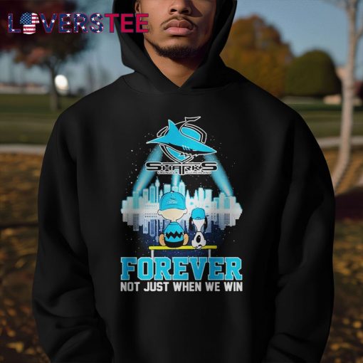 Snoopy and Charlie Brown Cronulla Sharks Forever Not Just When We Win Shirt