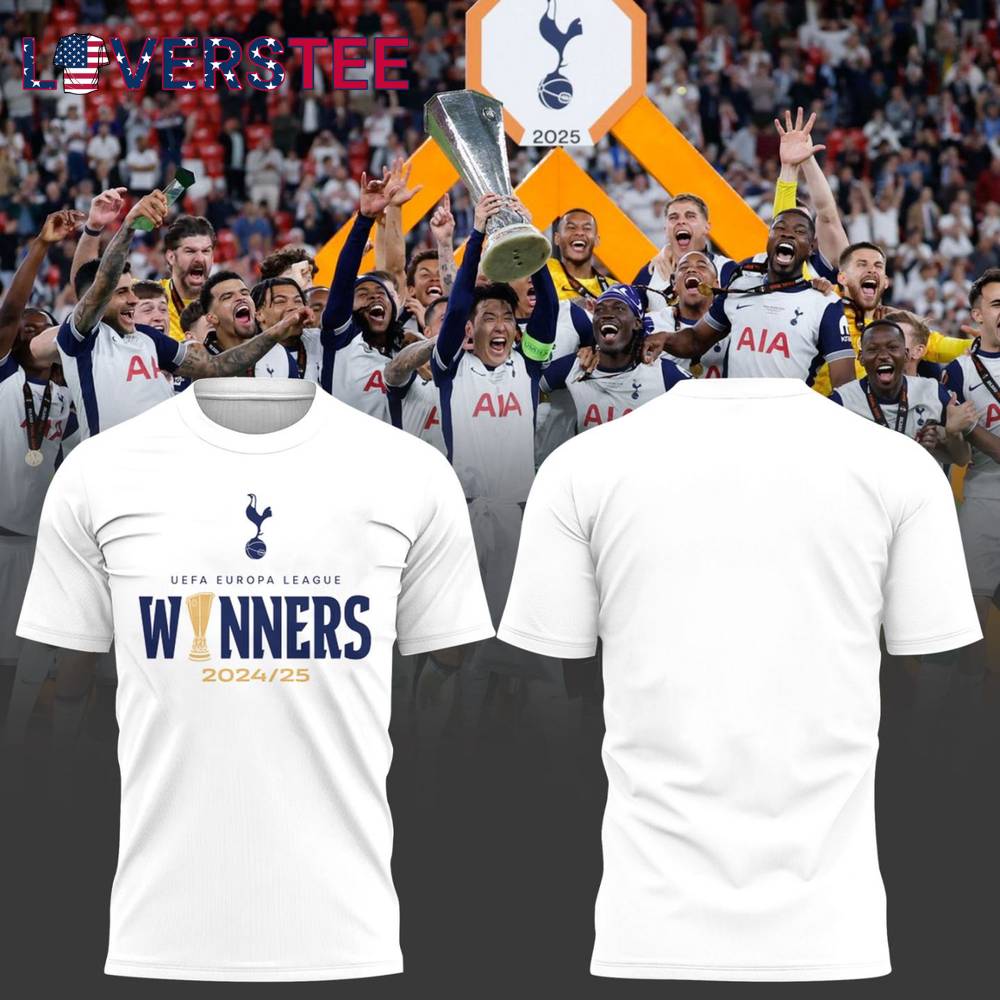 Tottenham UEFA Europa League 2025 Winners Tee Tottenham UEFA Europa League 2025 Winners Tee