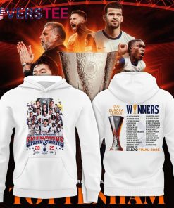 Tottenham UEFA Europa League 2025 Winners White Hoodie