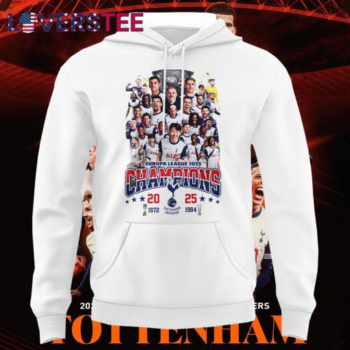 Tottenham UEFA Europa League 2025 Winners White Hoodie