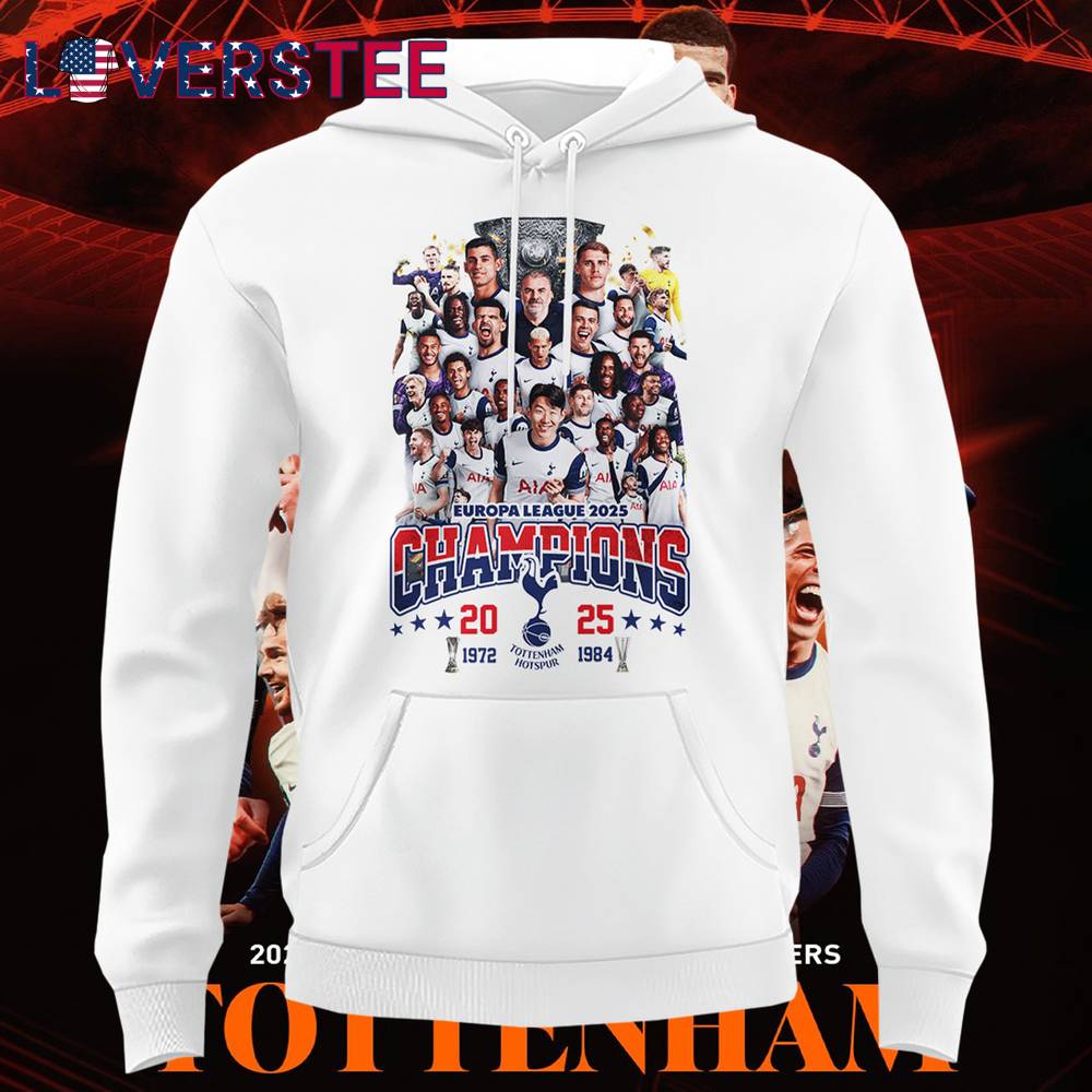 Tottenham UEFA Europa League 2025 Winners White Hoodie Tottenham UEFA Europa League 2025 Winners White Hoodie