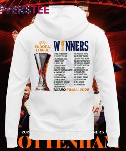 Tottenham UEFA Europa League 2025 Winners White Hoodie