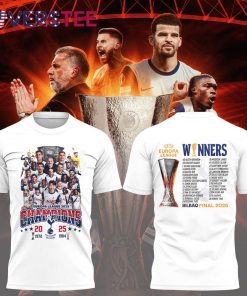 Tottenham UEFA Europa League 2025 Winners White T-shirt