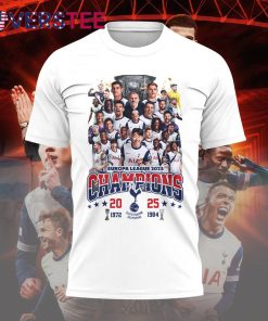 Tottenham UEFA Europa League 2025 Winners White T-shirt