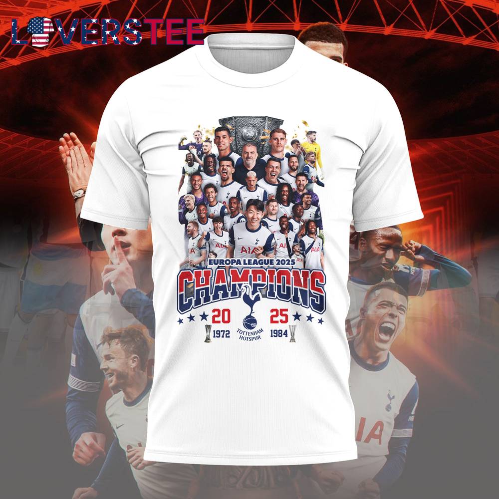 Tottenham UEFA Europa League 2025 Winners White Tshirt Tottenham UEFA Europa League 2025 Winners White Tshirt