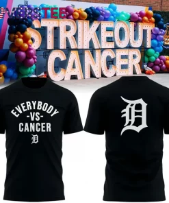 Detroit Tigers Strike Out Cancer T-shirt