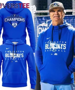 Creighton Bluejays Baseball New Coach Ed Servais Special Blue Hoodie