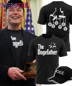 Special New Elon Musk The Dogefather 2025 Black T-shirt