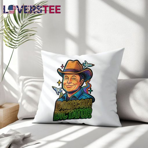 Elon Musk Dogecoin Dictator Meme Home Decor Pillow