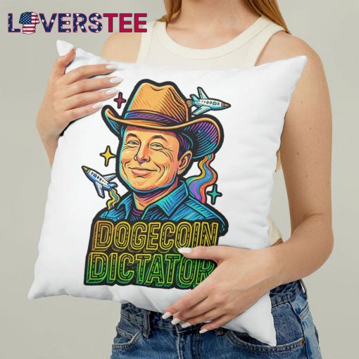 Elon Musk Dogecoin Dictator Meme Home Decor Pillow