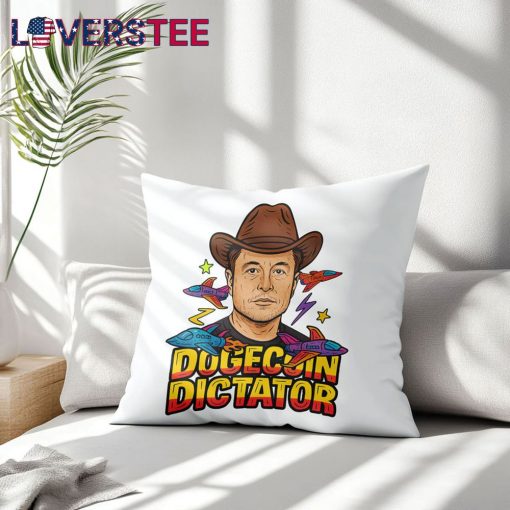 Elon Musk Dogecoin Dictator Space Cowboy Meme Pillow