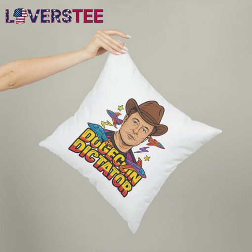 Elon Musk Dogecoin Dictator Space Cowboy Meme Pillow