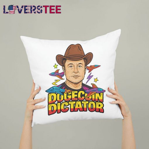 Elon Musk Dogecoin Dictator Space Cowboy Meme Pillow