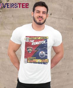 Florida Panthers vs. Edmonton Oilers 2025 Stanley Cup Final Rematch Comic Shirt