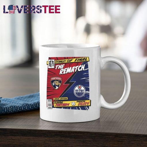 Florida Panthers vs. Edmonton Oilers 2025 Stanley Cup Final Rematch Comic Shirt