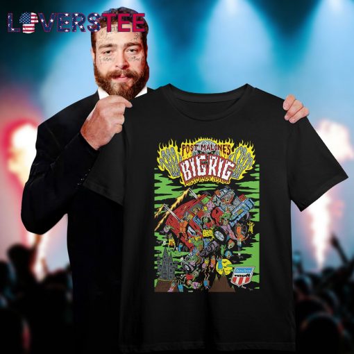 Post Malone Merch Tour 2025 Black Shirt