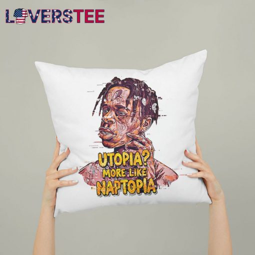 Sleepy Travis Scott Utopia Naptime Vibe Pillow