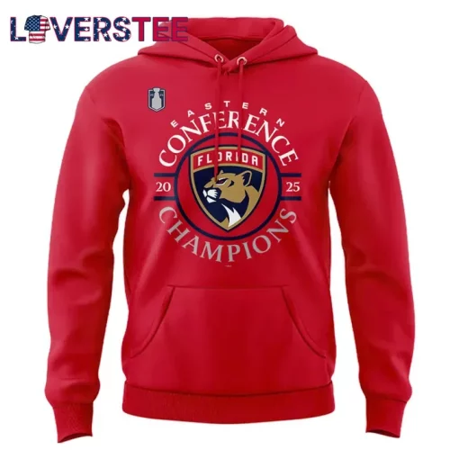 Florida Panthers x Eastern Conference Champs 2025 Red Hoodie