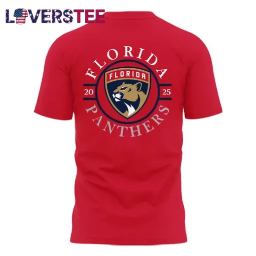 Florida Panthers x Eastern Conference Champs 2025 Red T-shirt